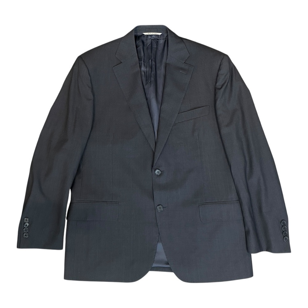 Canali Model L13290/37 100% Wool Charcoal Gray Pinstripe Sport Coat Men US 42R